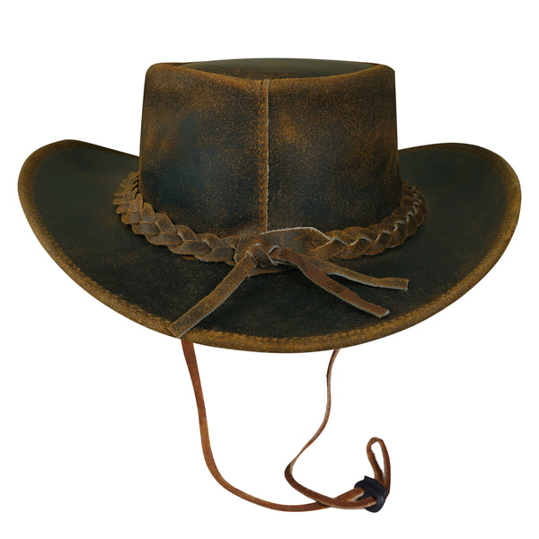 Chapeau en cuir tan unisexe