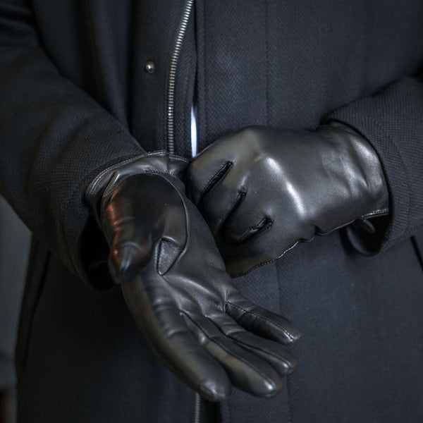 Smooth Men's Gloves with Cashmere