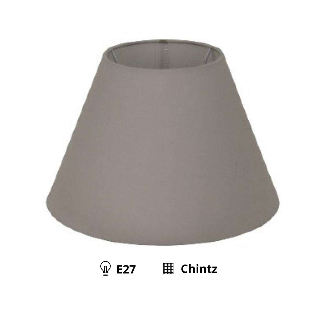 Vari Paralumi Top-Round – Grigio Chiaro - Ø25 cm - Chintz