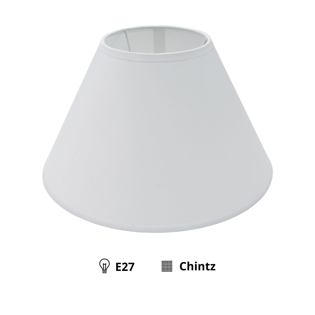 Various Lampshade Top Round – Chintz - White – in 30, 35, 40 & 45 cm