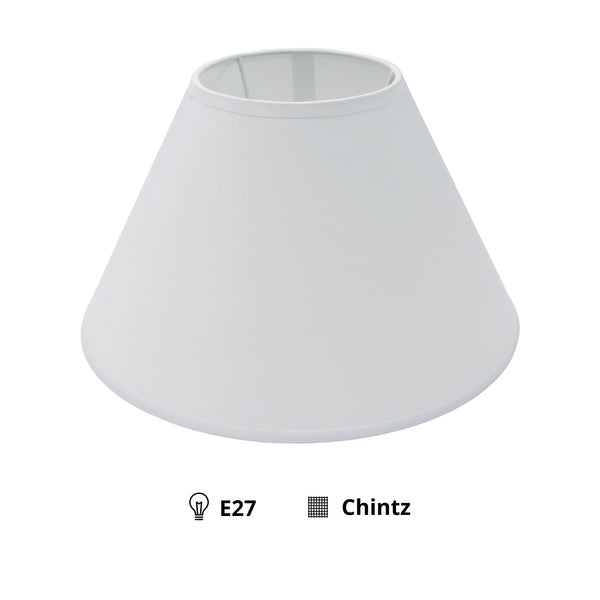 Various Lampshade Top Round – Chintz - White – in 30, 35, 40 & 45 cm