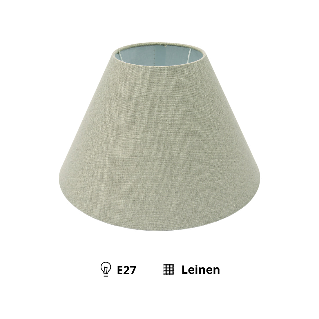 Abat-jour varié Top-Round – Gris - Lin - Ø30, 35 ou 40 cm