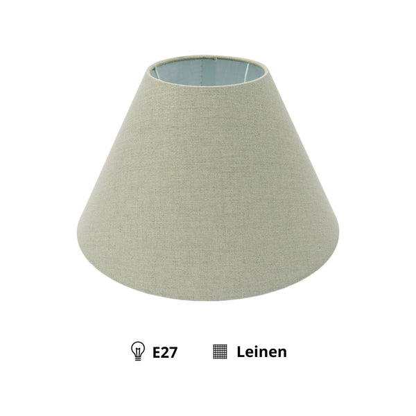 Abat-jour varié Top-Round – Gris - Lin - Ø30, 35 ou 40 cm