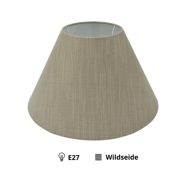 Various Lampshade Top Brown - Made of Wild Silk – Classic Design (Ø30 cm)