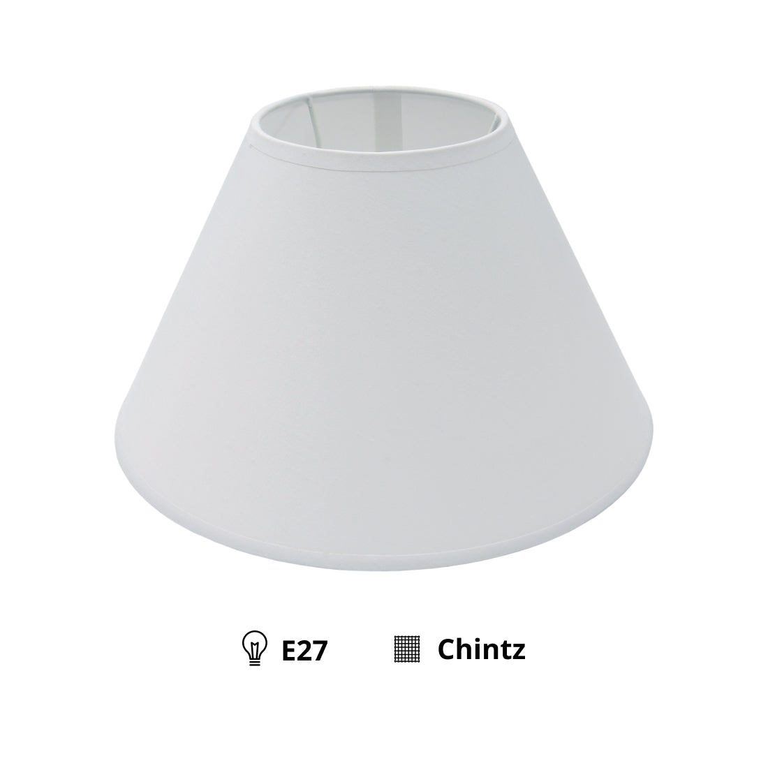 Various Lampshade Top Round – Chintz - White – in 30, 35, 40 & 45 cm