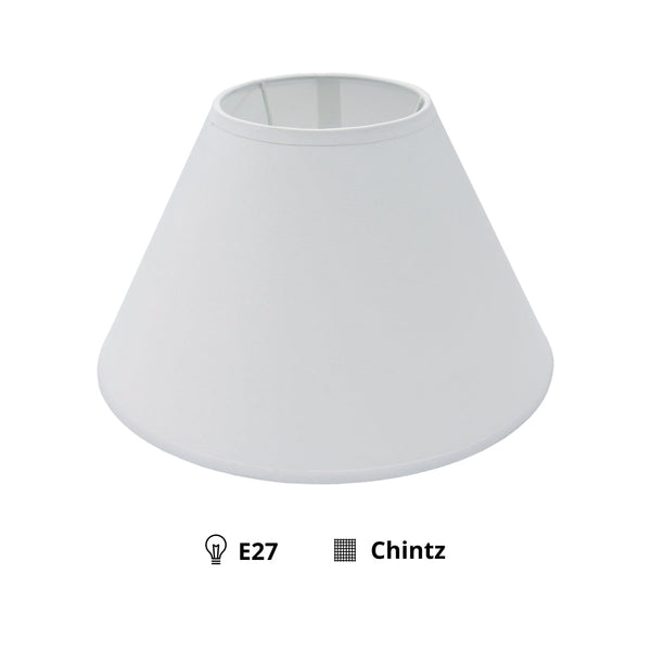 Various Lampshade Top Round – Chintz - White – in 30, 35, 40 & 45 cm