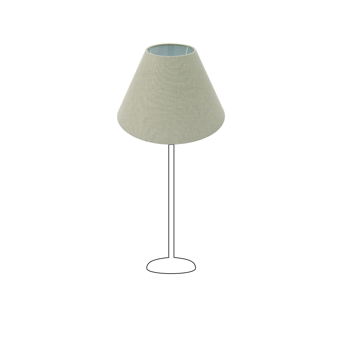 Abat-jour varié Top-Round – Gris - Lin - Ø30, 35 ou 40 cm
