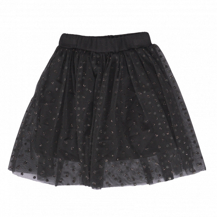BLACK GLITTER POLKA DOT TULLE SKIRT