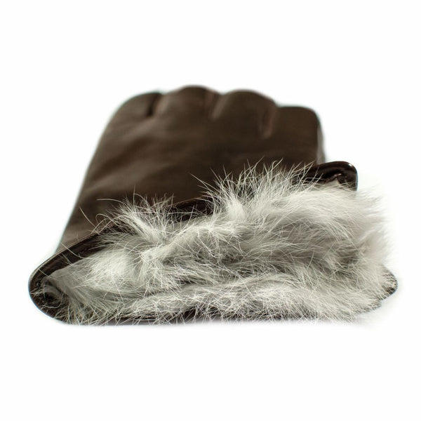 Smooth Men's Gloves with Rabbit Lining
