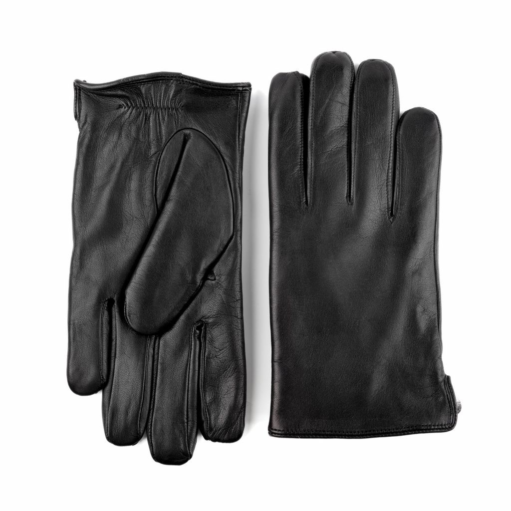 Smooth Men's Gloves with Rabbit Lining