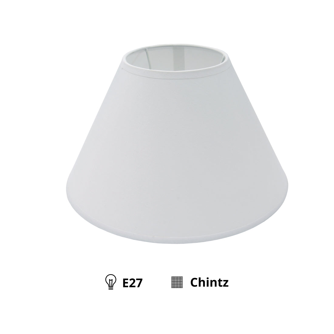 Various Lampshade Top Round – Chintz - White – in 30, 35, 40 & 45 cm