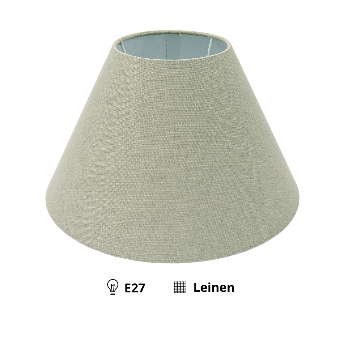 Abat-jour varié Top-Round – Gris - Lin - Ø30, 35 ou 40 cm