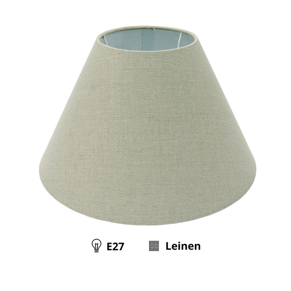 Abat-jour varié Top-Round – Gris - Lin - Ø30, 35 ou 40 cm