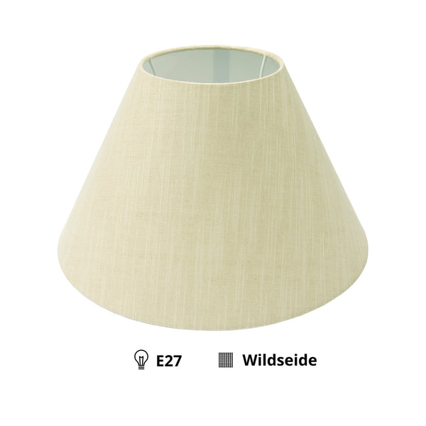 Various Lampshade Top Round – Wild Silk - Cream – Ø 25, 30, 35 or 40 cm
