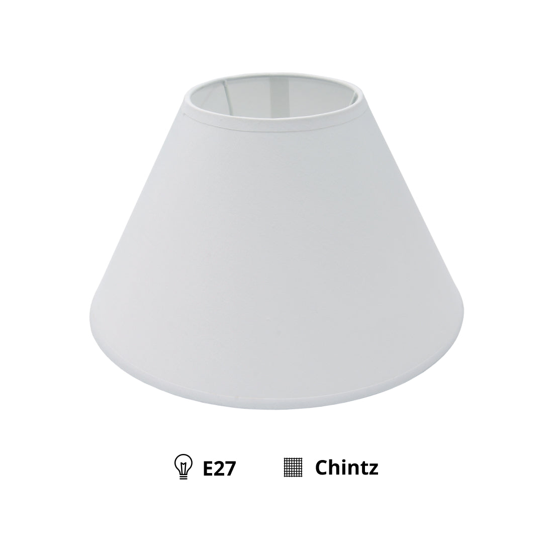 Various Lampshade Top Round – Chintz - White – in 30, 35, 40 & 45 cm