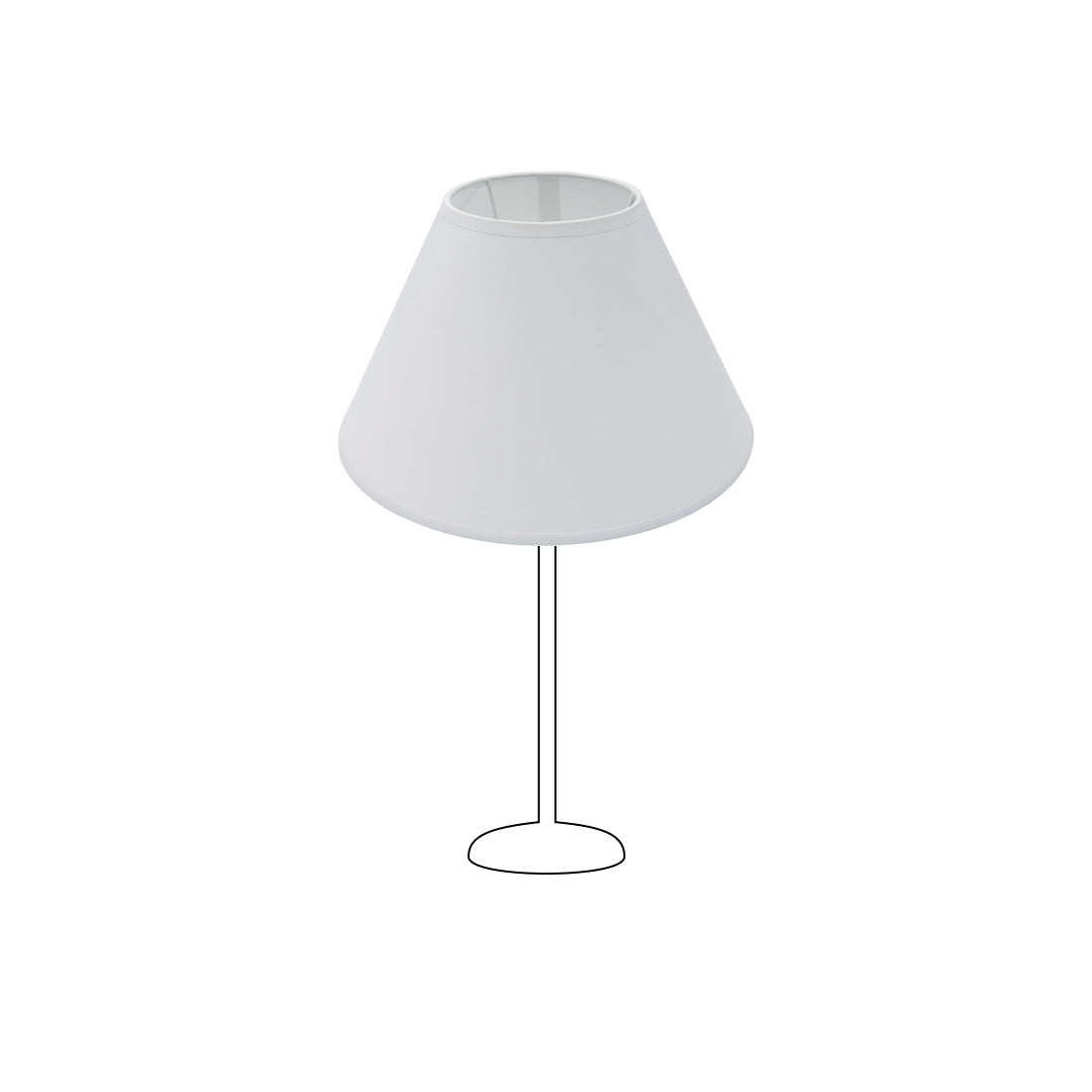 Various Lampshade Top Round – Chintz - White – in 30, 35, 40 & 45 cm