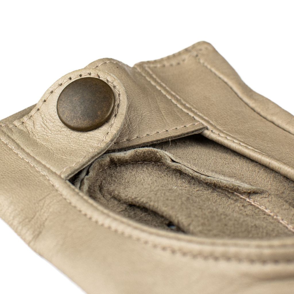 Women's Leather Fingerless Driving Gloves Made of Lambskin