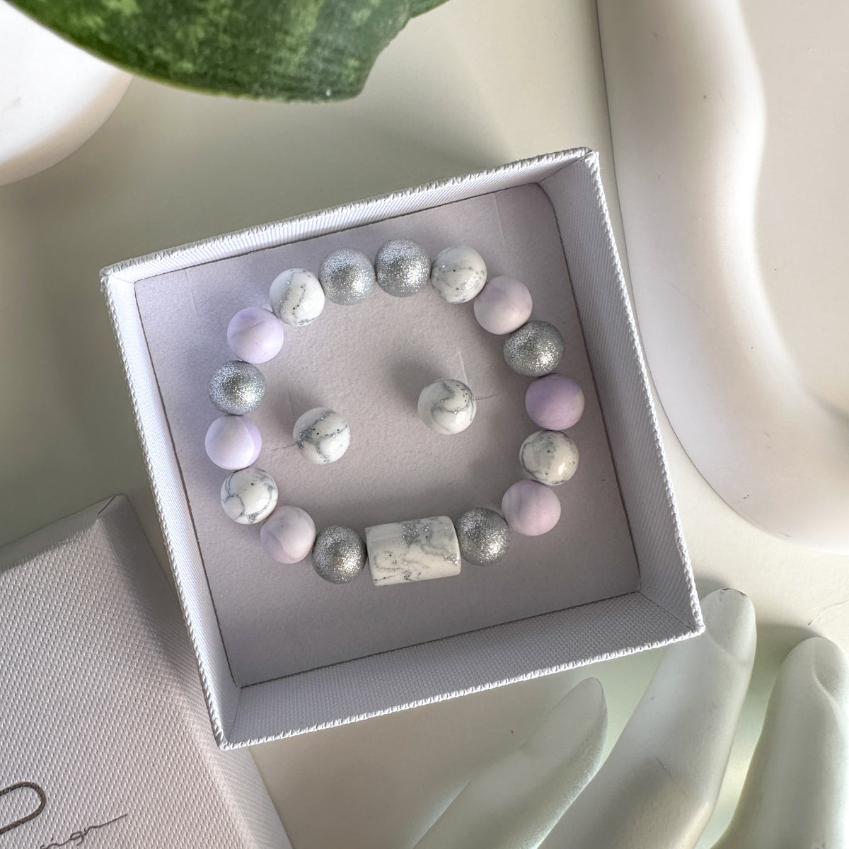 Bracelet, earrings | BULB LIMITED | lilac, silver