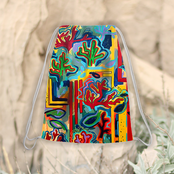 Drawstring backpack - Mexico corals