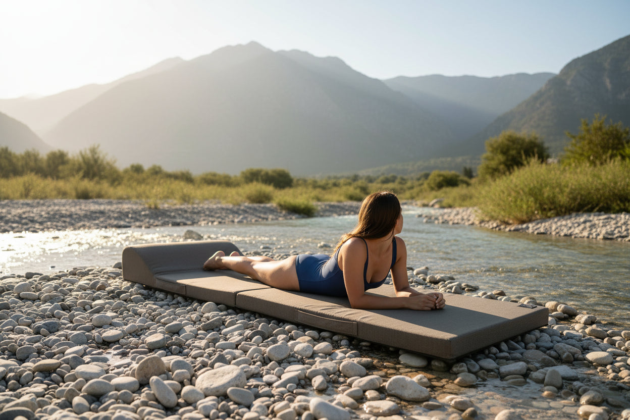 Confortino, il materassino che si crede un lettino per spiaggia, mare, montagna, campeggio, lago, fiume