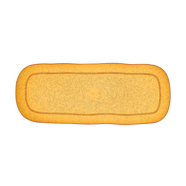 LARGE RECTANGULAR TRAY - MANDARIN - MEMENTO SYNTH