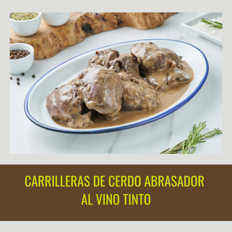 🥩1 kg Braised Pork Cheeks in Red Wine – Ready to Enjoy