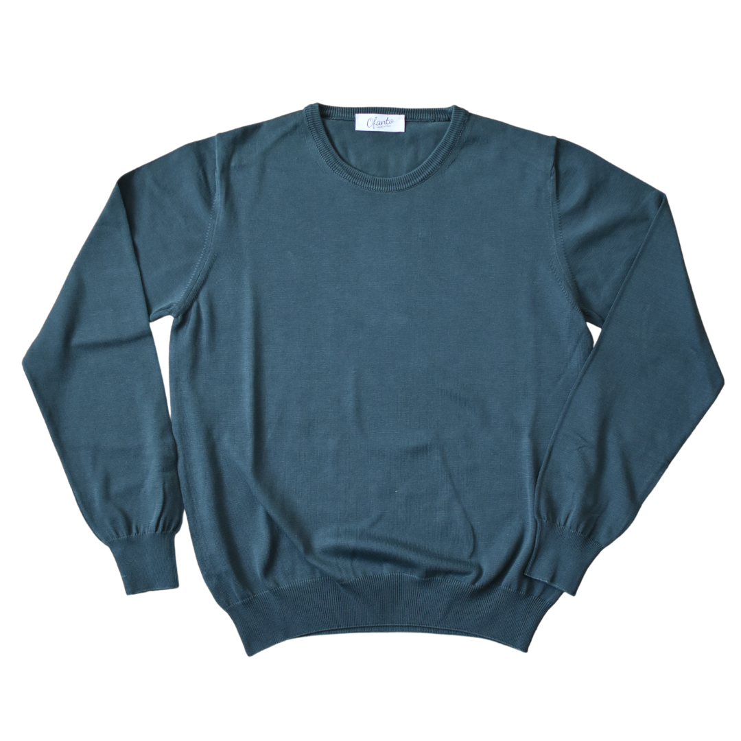 The Italian Pullover - Petrol Green