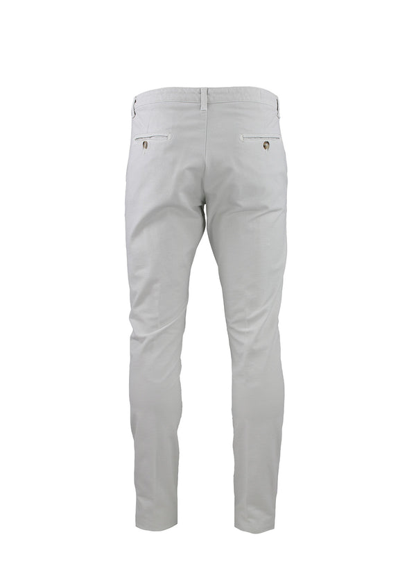 DIAGONAL TWILL COTTON GABARDINE PANTS