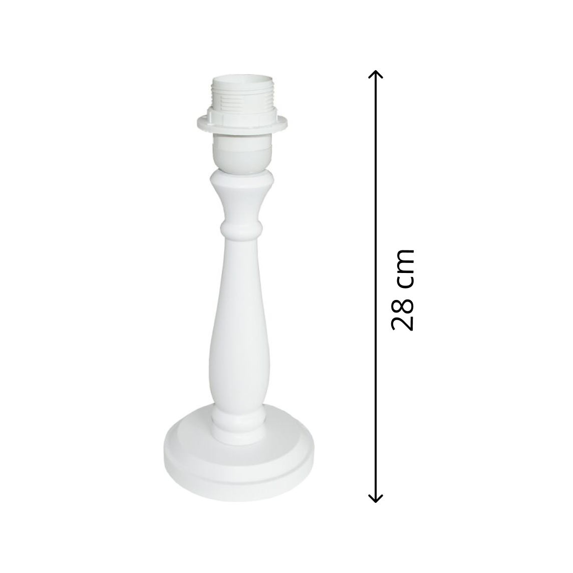 Diverse Holz Lampenvoet Tina – Stijlvolle Natuurlijke uitstraling in Wit (22 cm E14 / 28 cm E27)