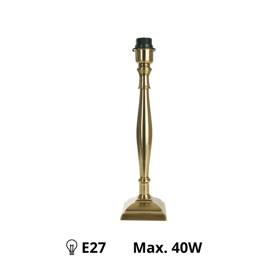 Različita metalna baza lampe u mesingu – Klasična elegancija u modernom dizajnu (44 cm, E27)