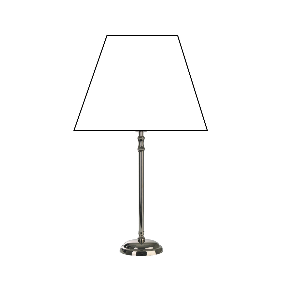 Various Lamp Base - Nickel Made of High-Quality Metal E27 (42 cm High)