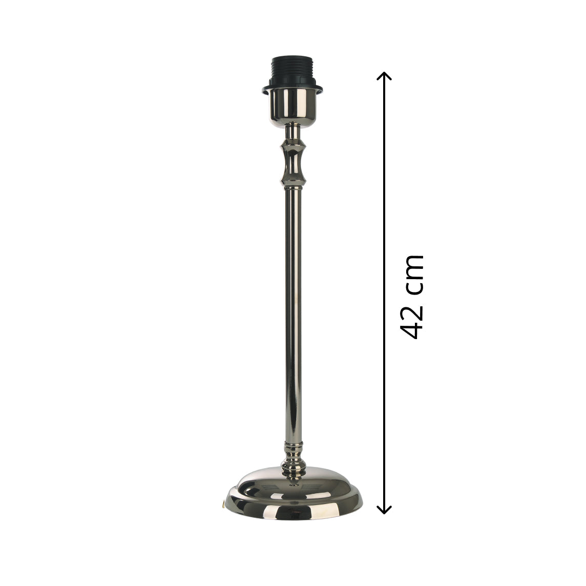 Various Lamp Base - Nickel Made of High-Quality Metal E27 (42 cm High)
