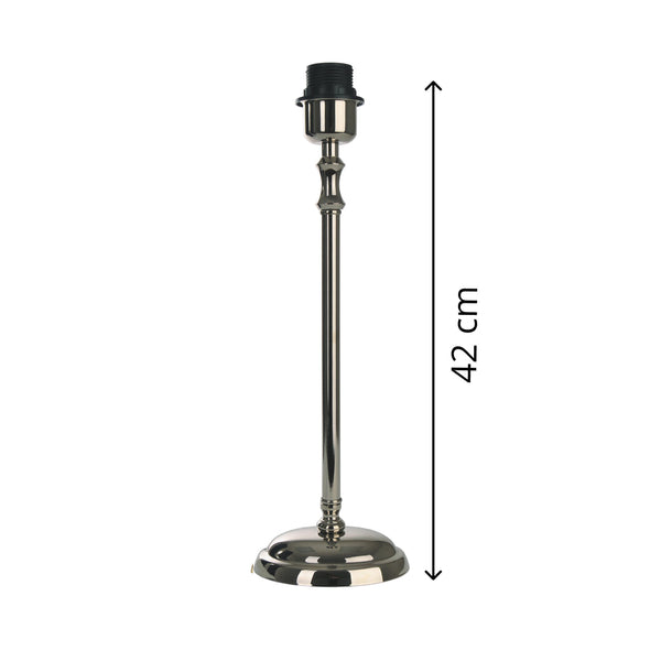 Various Lamp Base - Nickel Made of High-Quality Metal E27 (42 cm High)
