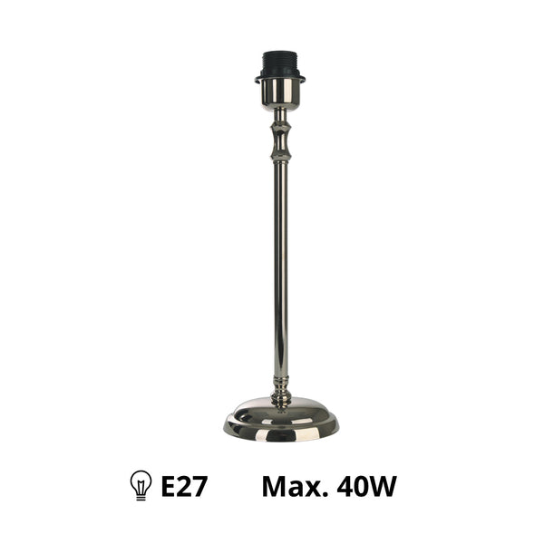 Various Lamp Base - Nickel Made of High-Quality Metal E27 (42 cm High)