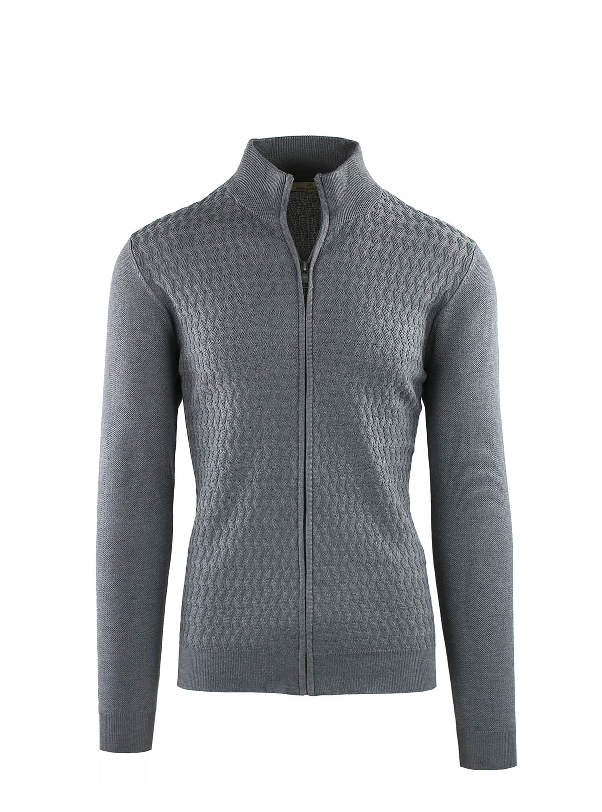 JACKET WITH CROSS RIBBED ZIP