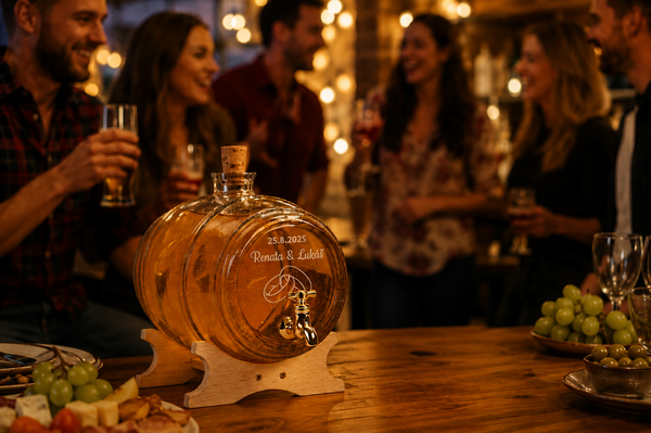 Wedding Gift – Barrel with Custom Engraving and 5 L of Elisa Mead