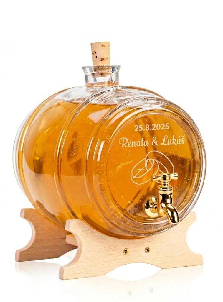 Wedding Gift – Barrel with Custom Engraving and 5 L of Elisa Mead