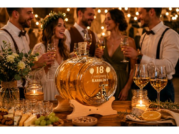 Birthday Gift - Barrel with Custom Engraving and 5L of Elisa Mead