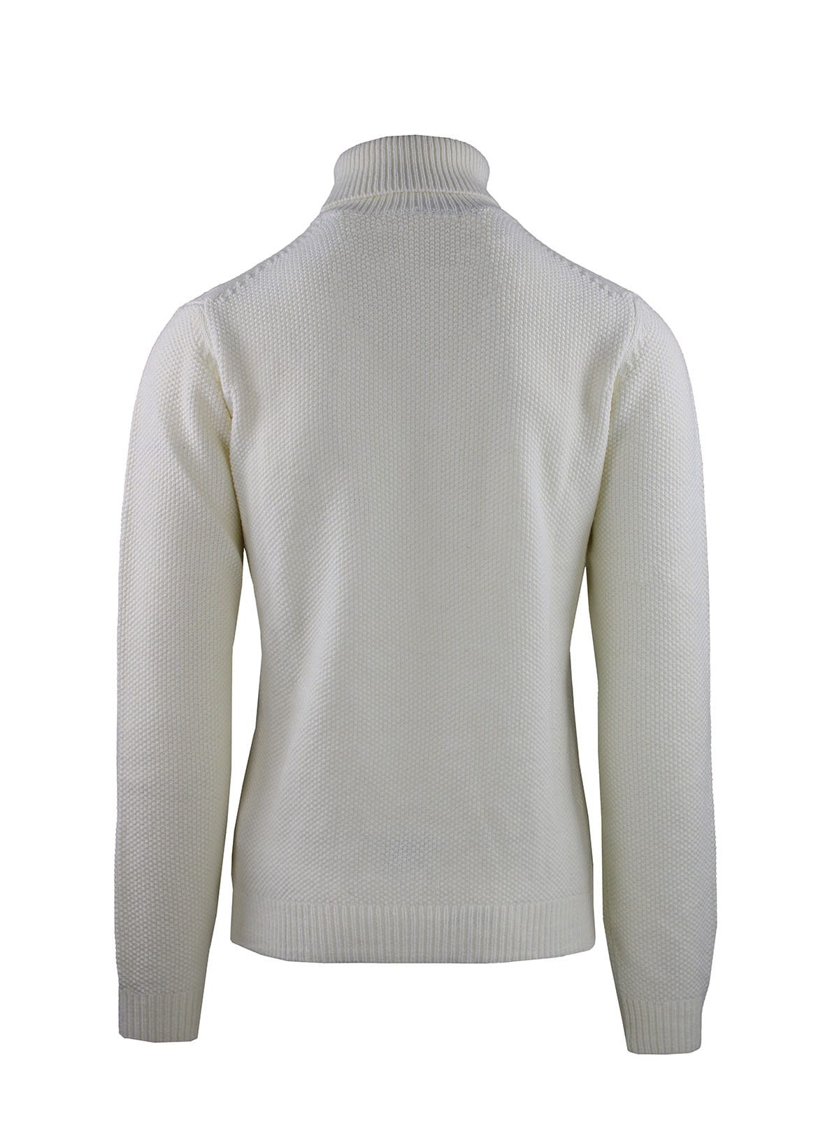 Turtleneck with Double Braiding and Rice Grain Pattern