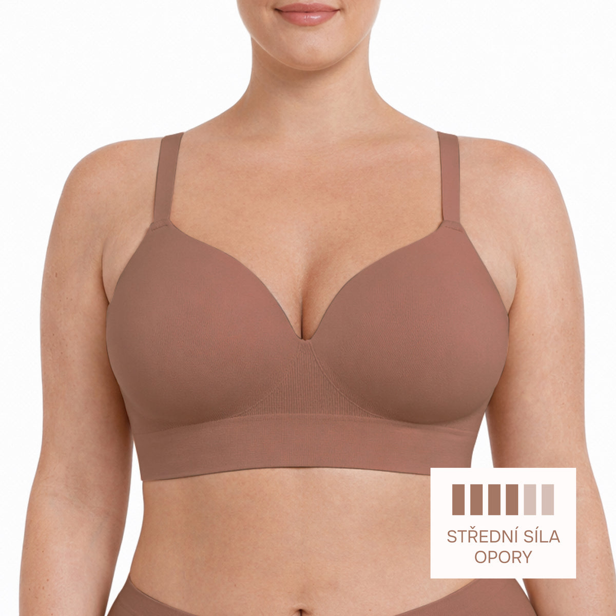 Seamless Shaping Bra Without Underwire, LIGHT BROWN 3XL
