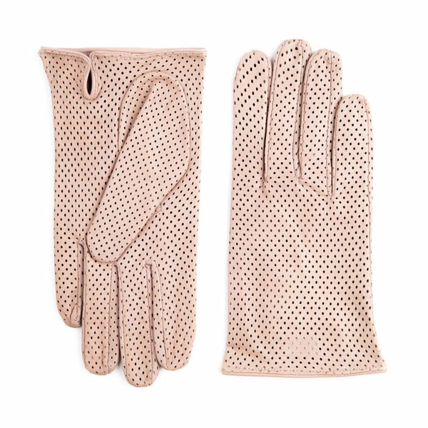 Short Perforated Gloves with a Small Split for Ladies