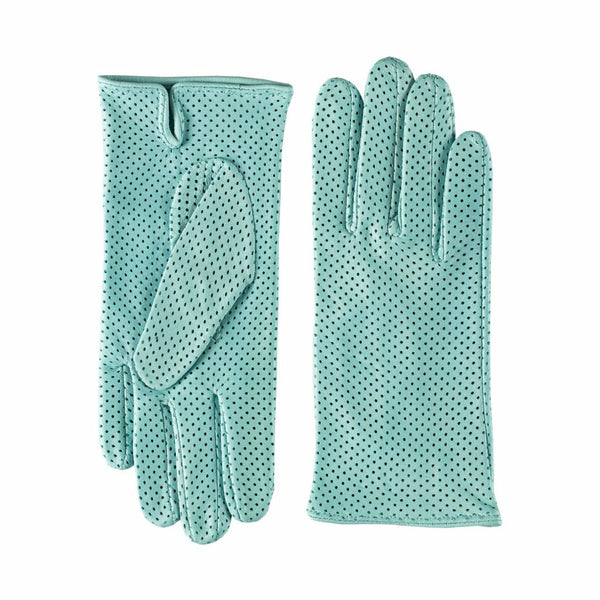 Short Perforated Gloves with a Small Split for Ladies