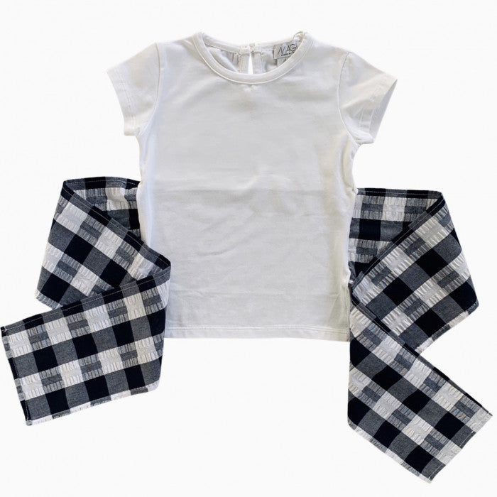 VICHY BACK BOW T-SHIRT
