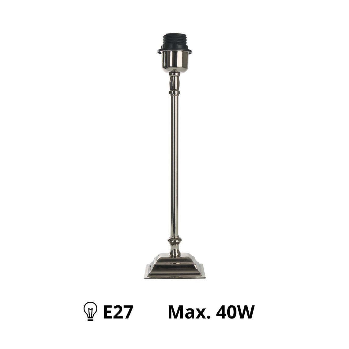 Various Lamp Base - Metal (39 cm) in Nickel – Timeless Design