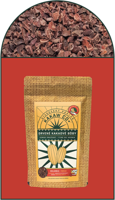 Crushed Cocoa Beans (Nibs) Colombia Huila Weight: 30 g