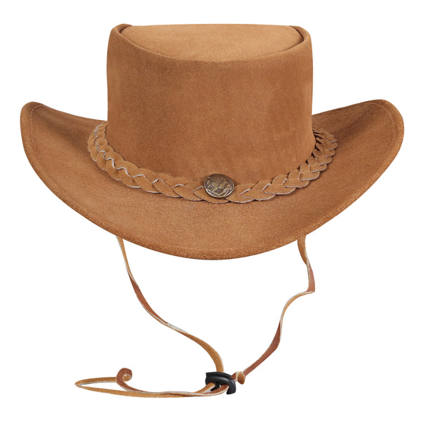 Usnjena kapa cognac unisex