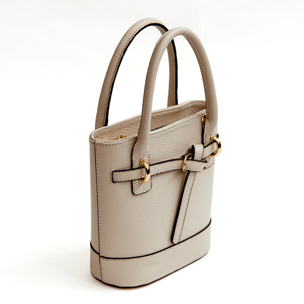 POLLY - Milk Leather Bucket Bag