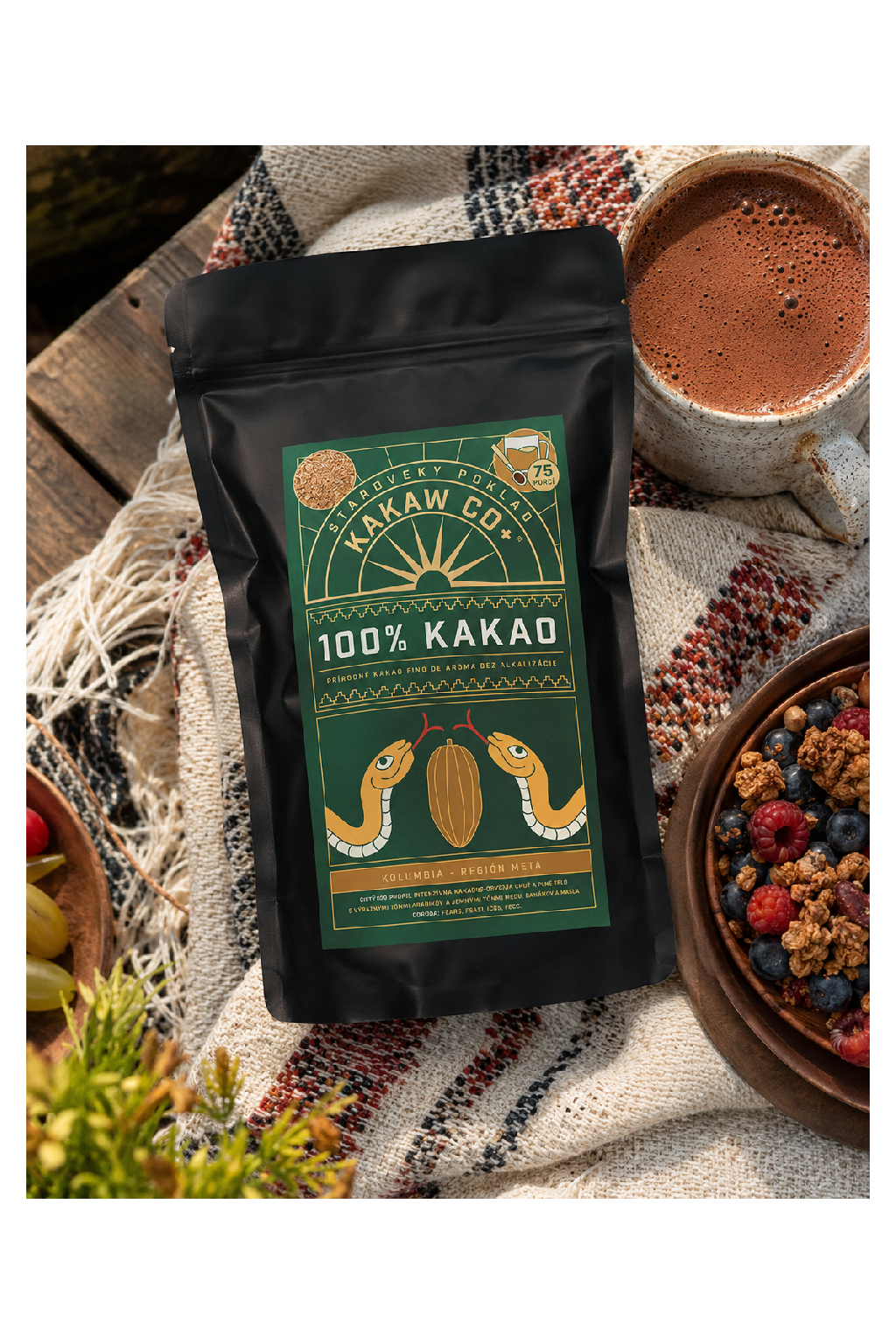 100% Cacau - Colômbia Meta Peso: 750g