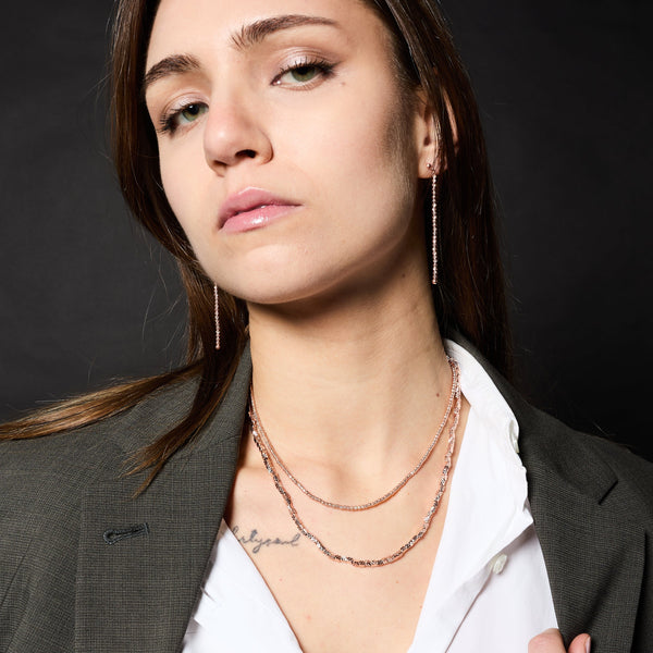 Rose gold plated silver necklace ref. LC28