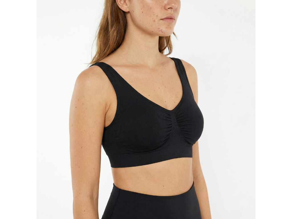Gently Shaping Seamless Bra Without Underwire, BLACK Size: S